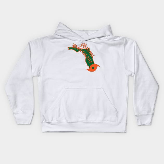 Hurricanes Old Style Kids Hoodie by Mr.Guru 305 